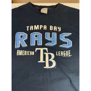 Tampa Bay Rays American League Blue Large T-Shirt MLB Sz. 2XL